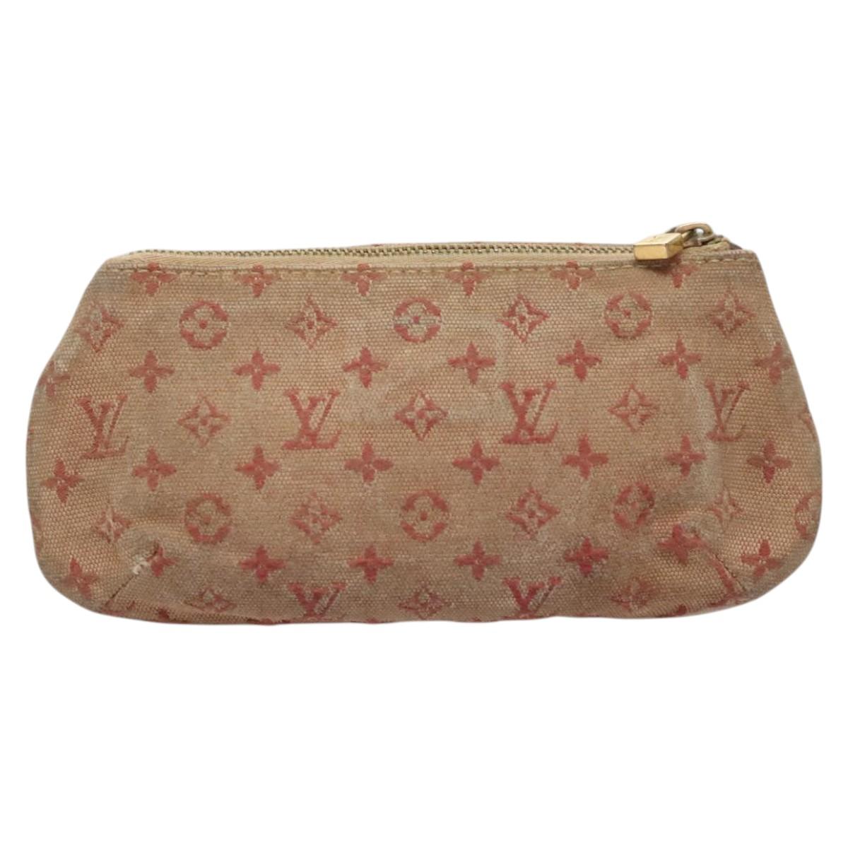 LOUIS VUITTON Monogram Mini Ansophie Pouch Red M92696 LV Auth 121201