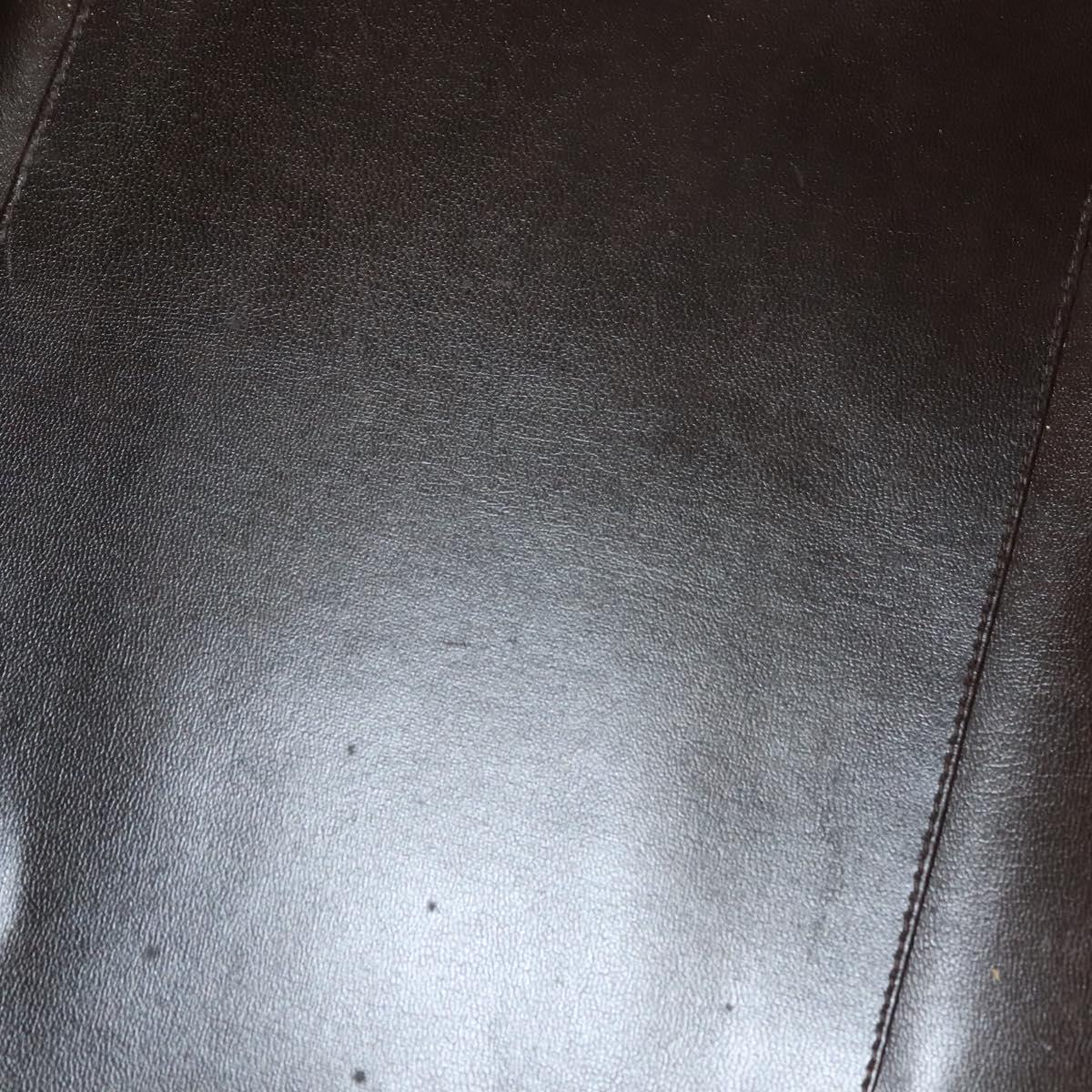 CELINE Macadam Canvas Boston Bag PVC Brown Gold Auth 121232