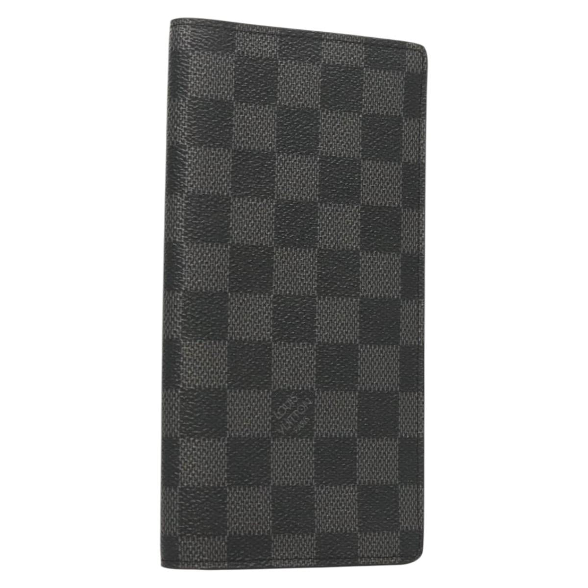 LOUIS VUITTON Damier Graphite Portefeuille Ron Long Wallet N62227 LV Auth 121246