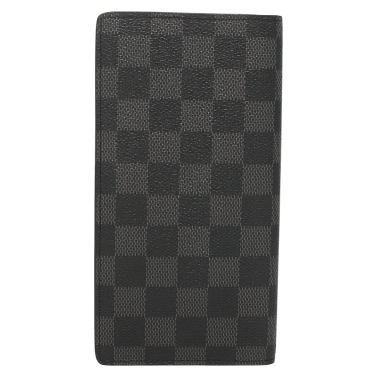 LOUIS VUITTON Damier Graphite Portefeuille Ron Long Wallet N62227 LV Auth 121246