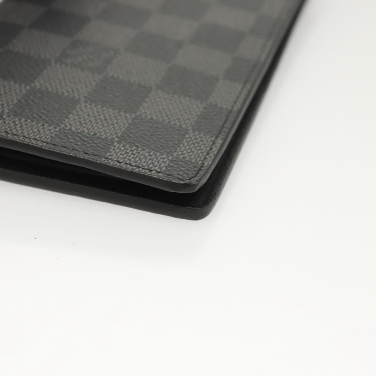 LOUIS VUITTON Damier Graphite Portefeuille Ron Long Wallet N62227 LV Auth 121246