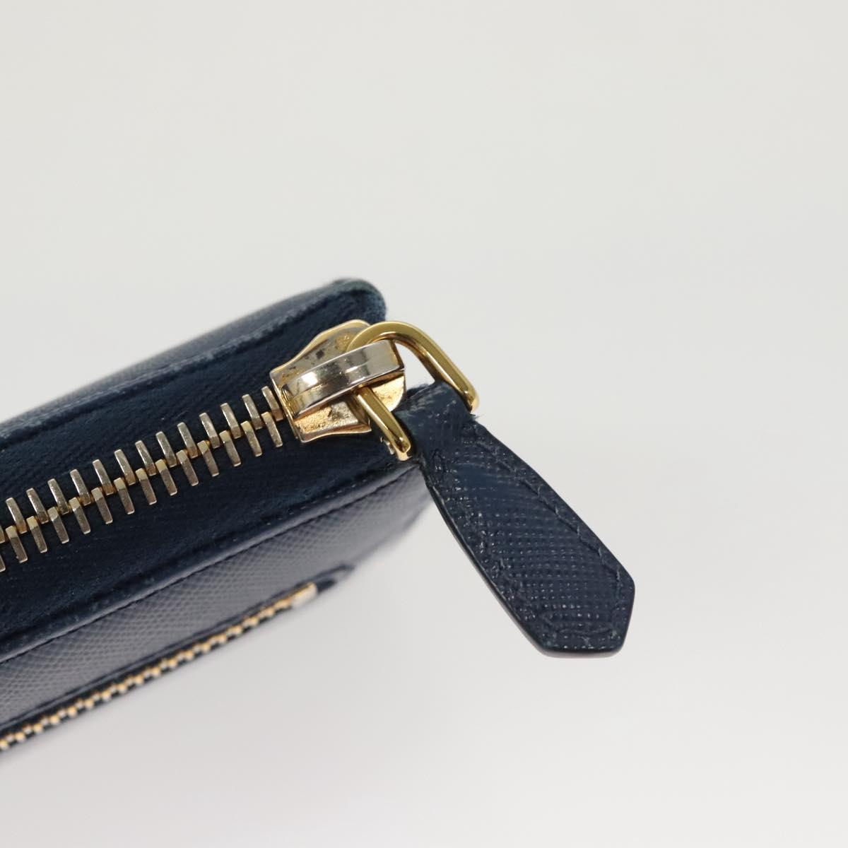 PRADA Long Wallet Safiano leather Blue Auth 121255