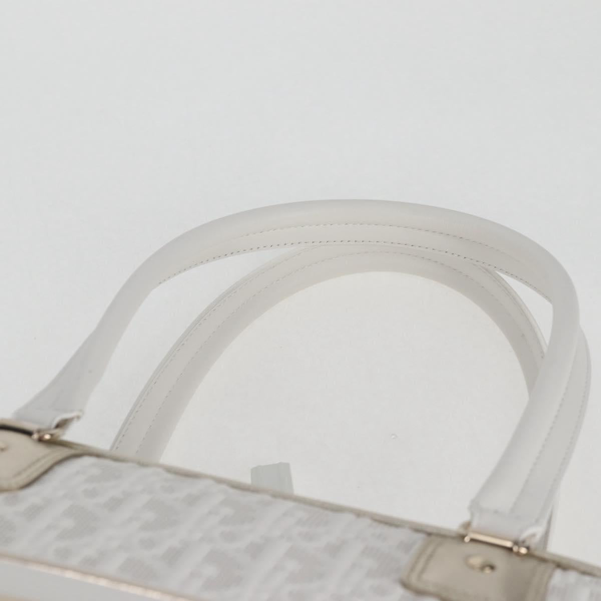 Christian Dior Medium Classic Bowling Bag Bag Leather White Gold Auth 121262SAM