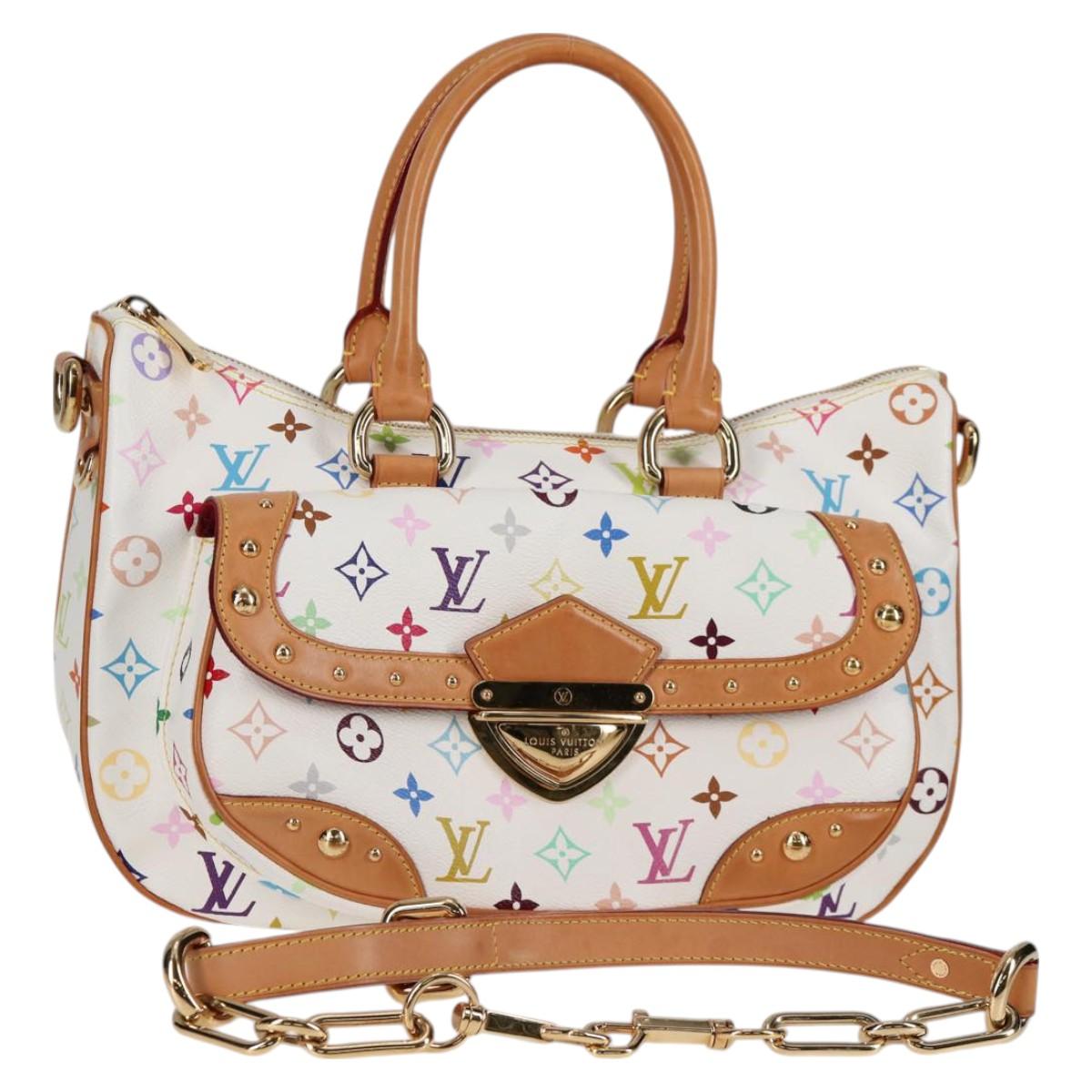 LOUIS VUITTON Monogram Multicolor Rita Bag 2way White M40125 LV Auth 121279V