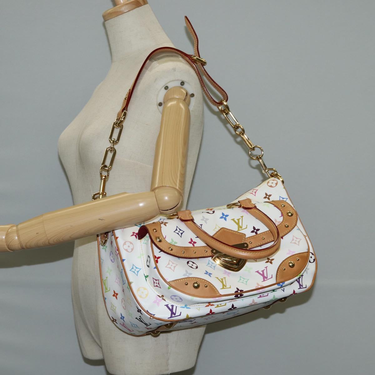 LOUIS VUITTON Monogram Multicolor Rita Bag 2way White M40125 LV Auth 121279V