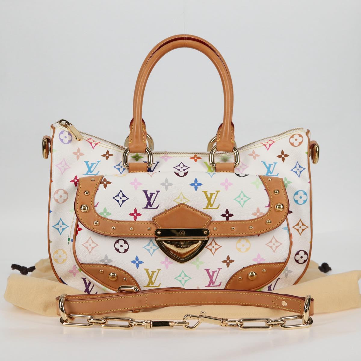 LOUIS VUITTON Monogram Multicolor Rita Bag 2way White M40125 LV Auth 121279V