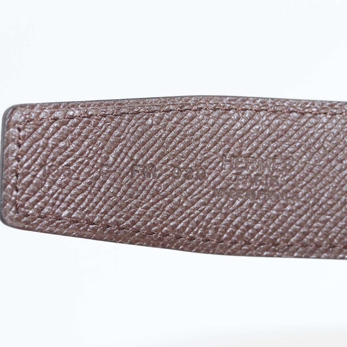 HERMES Constance Belt Leather 48"" Wine Red Auth 121287M