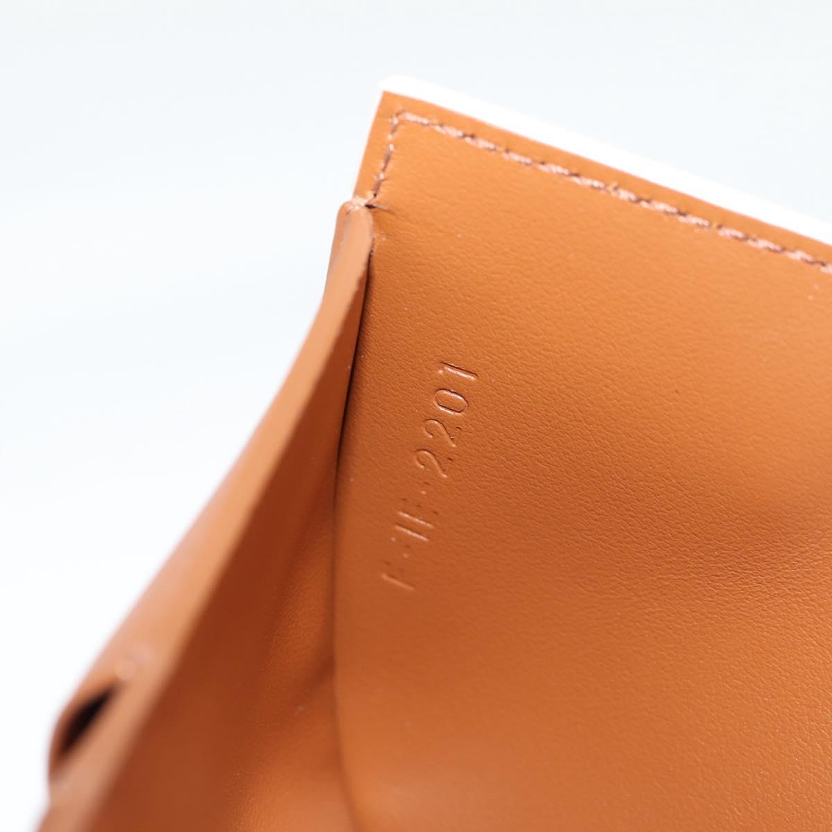 CELINE Triomphe Mini Wallet PVC Beige Auth 121289M