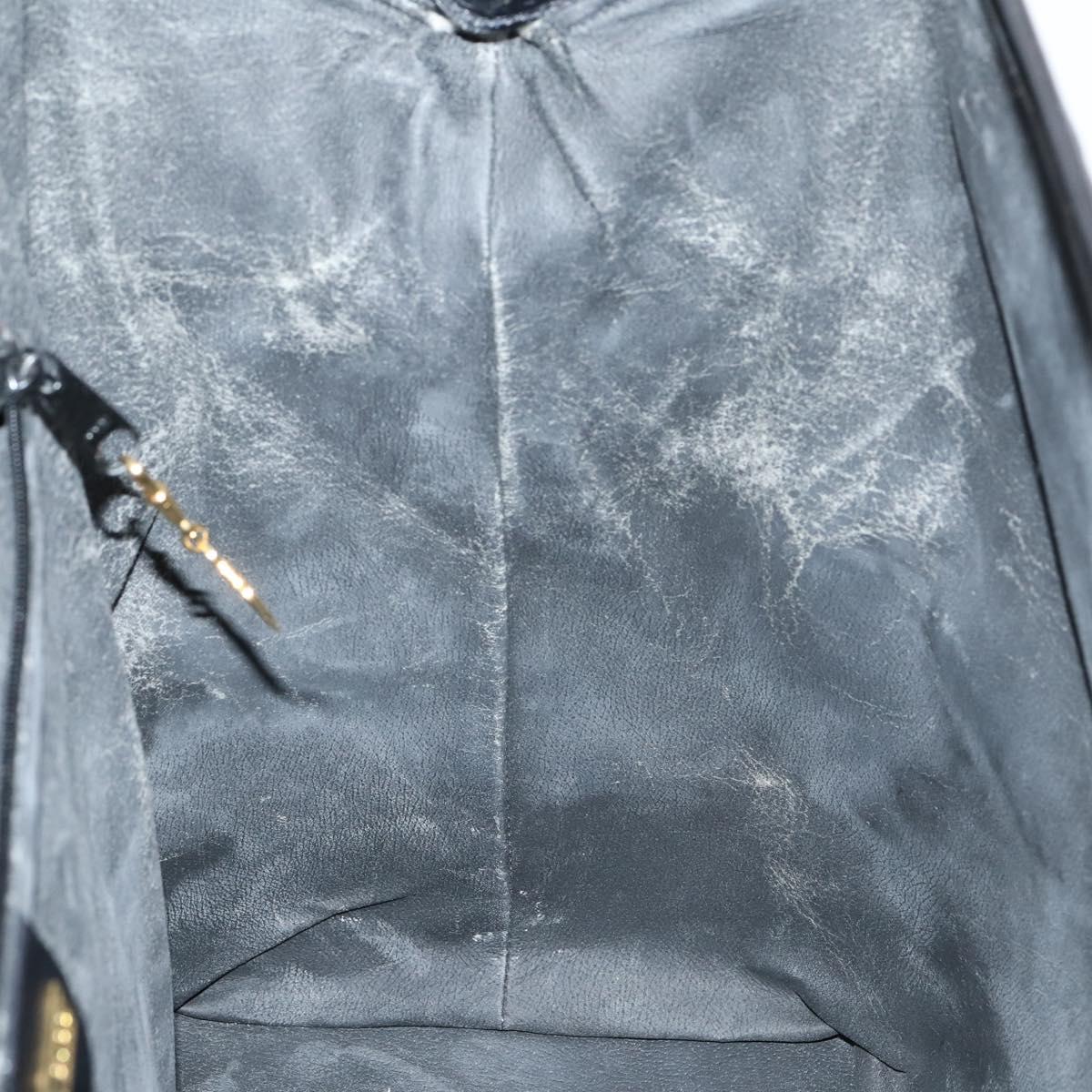 GUCCI GG Canvas Boston Bag Black Gold Auth 121312