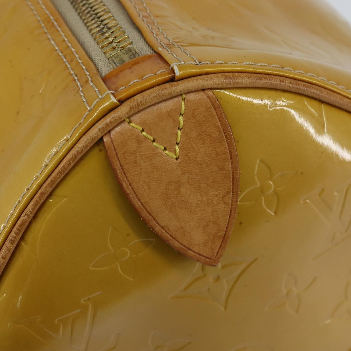 LOUIS VUITTON Monogram Vernis Mercer Boston Bag Beige M91000 LV Auth 121313