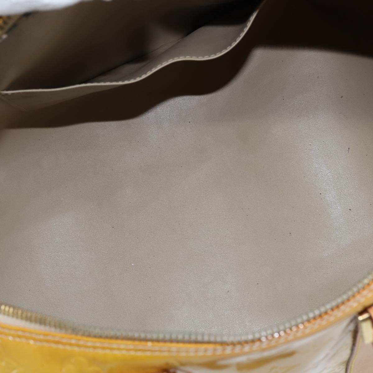 LOUIS VUITTON Monogram Vernis Mercer Boston Bag Beige M91000 LV Auth 121313