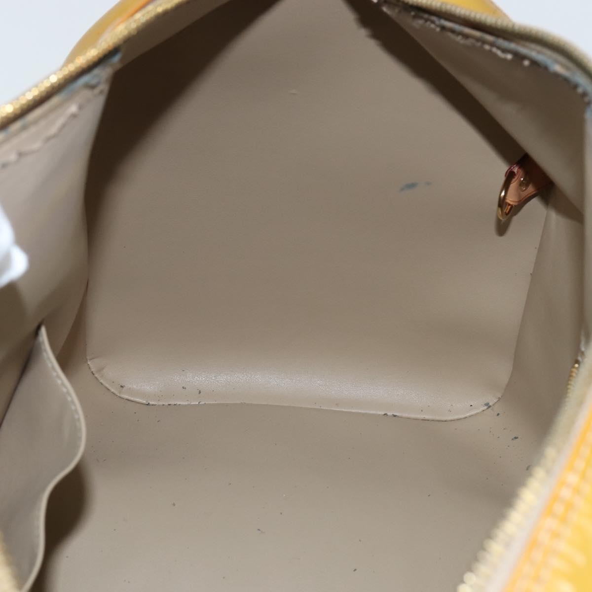 LOUIS VUITTON Monogram Vernis Mercer Boston Bag Beige M91000 LV Auth 121313