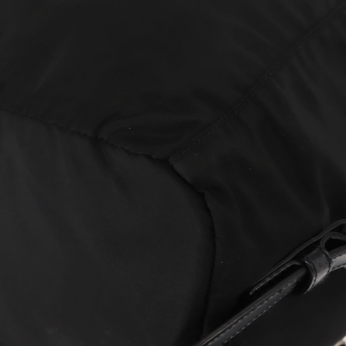 PRADA Backpack Nylon Black Silver Auth 121320