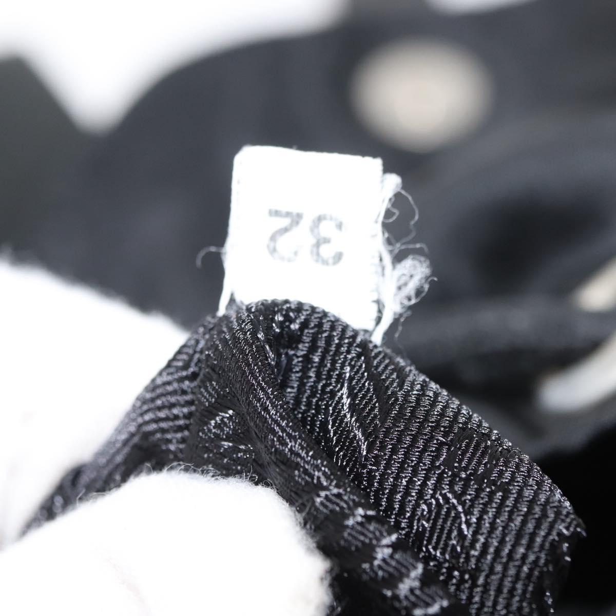 PRADA Backpack Nylon Black Silver Auth 121320