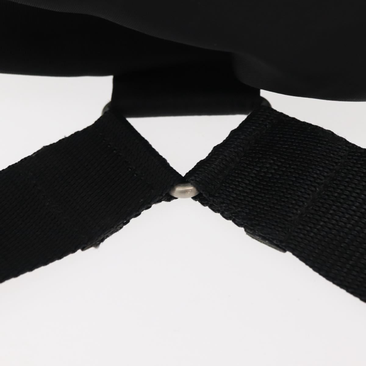 PRADA Backpack Nylon Black Silver Auth 121320