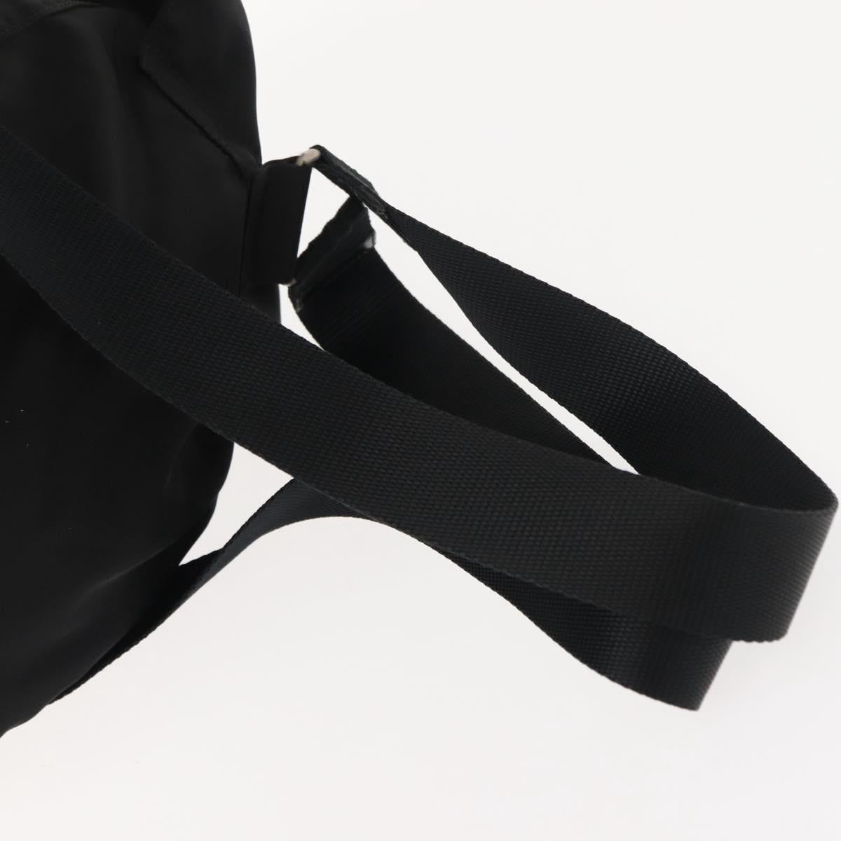 PRADA Backpack Nylon Black Silver Auth 121320