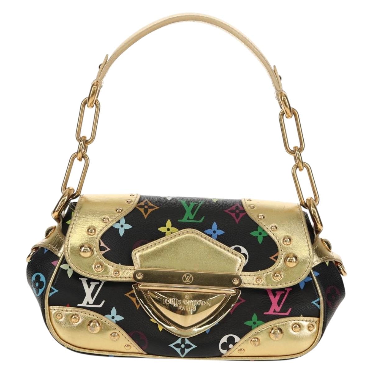 LOUIS VUITTON Monogram Multicolor Marilyn Shoulder Bag Black M40207 Auth 121326SAM
