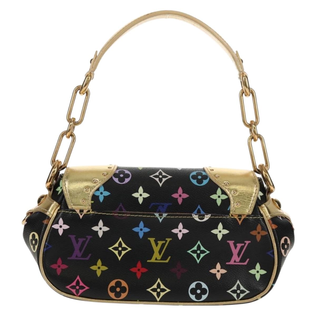 LOUIS VUITTON Monogram Multicolor Marilyn Shoulder Bag Black M40207 Auth 121326SAM