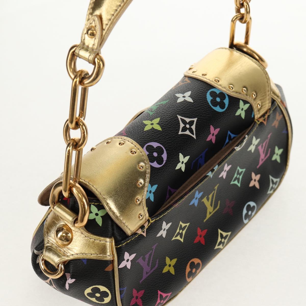 LOUIS VUITTON Monogram Multicolor Marilyn Shoulder Bag Black M40207 Auth 121326M