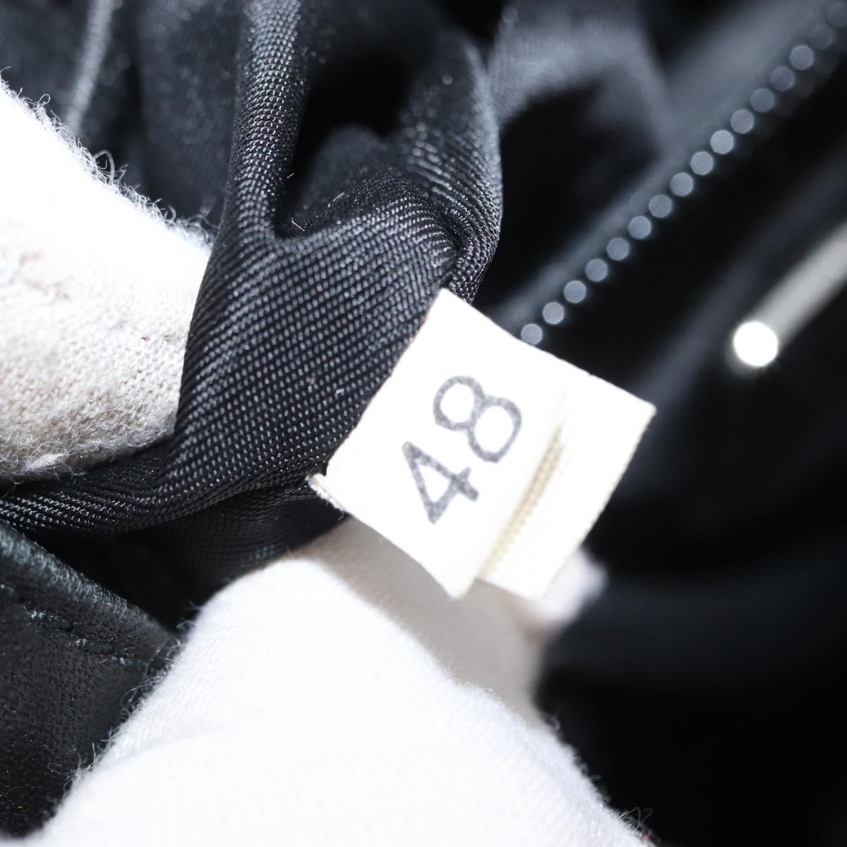 PRADA Backpack Leather Black Silver Auth 121332