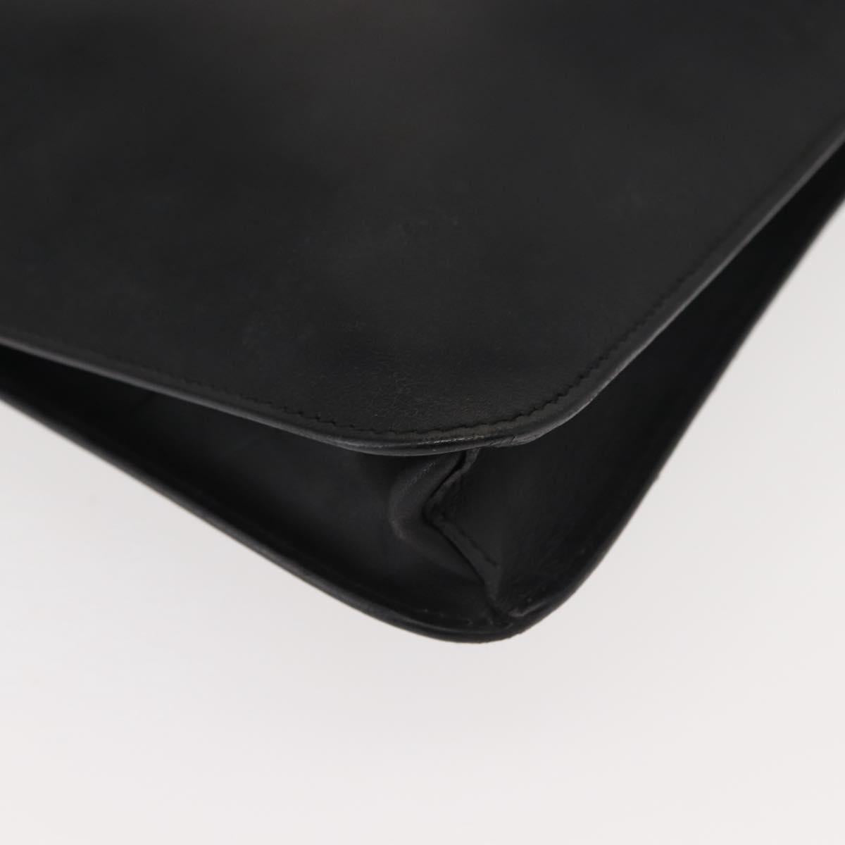 PRADA Shoulder Bag Leather Black Auth 121345