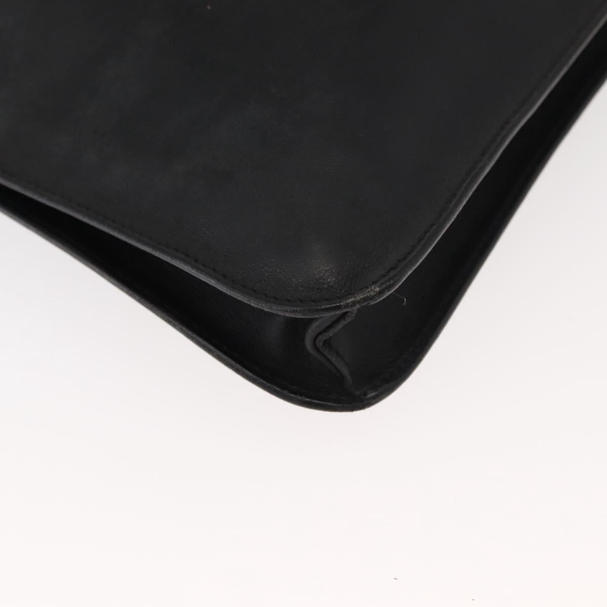 PRADA Shoulder Bag Leather Black Auth 121345