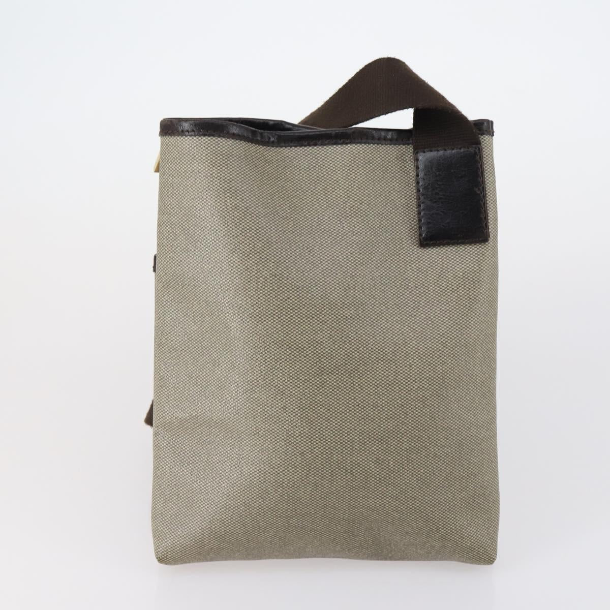 Salvatore Ferragamo Shoulder Bag PVC Nylon 2 Set Beige Black Auth 121346