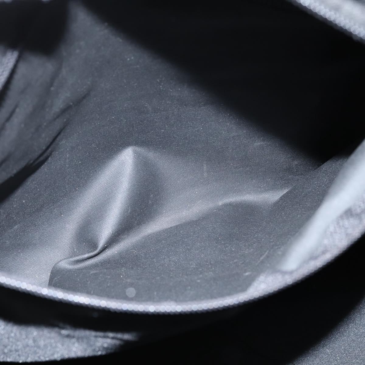 BALLY Boston Bag Nylon Leather 2way Black Silver gold Auth 121353