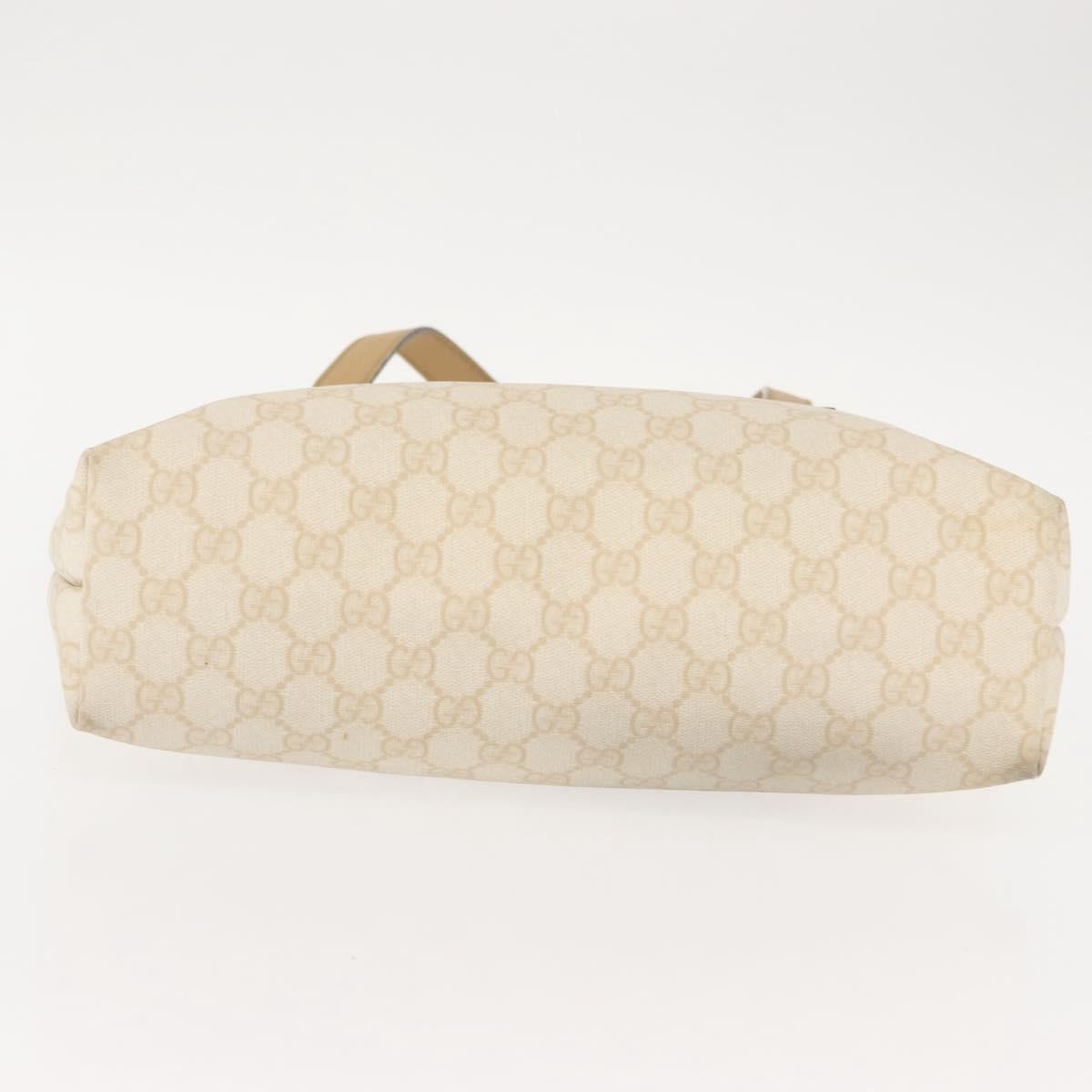GUCCI GG Supreme Shoulder Bag PVC Beige Gold 211133 Auth 121363