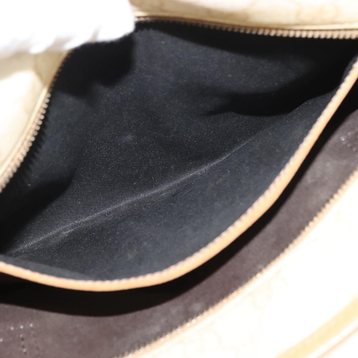 GUCCI GG Supreme Shoulder Bag PVC Beige Gold 211133 Auth 121363