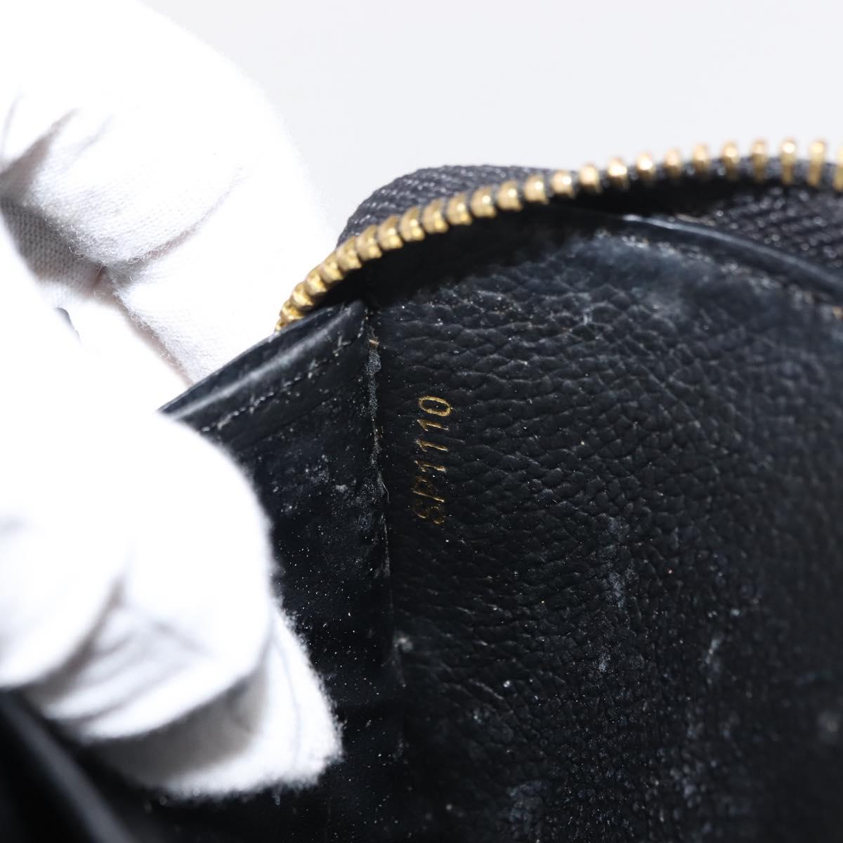 LOUIS VUITTON Monogram Empreinte Zippy Wallet Wallet Black M61864 LV Auth 121364