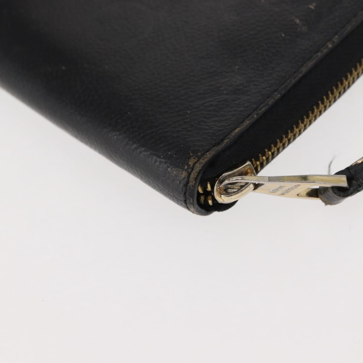 LOUIS VUITTON Monogram Empreinte Zippy Wallet Wallet Black M61864 LV Auth 121364