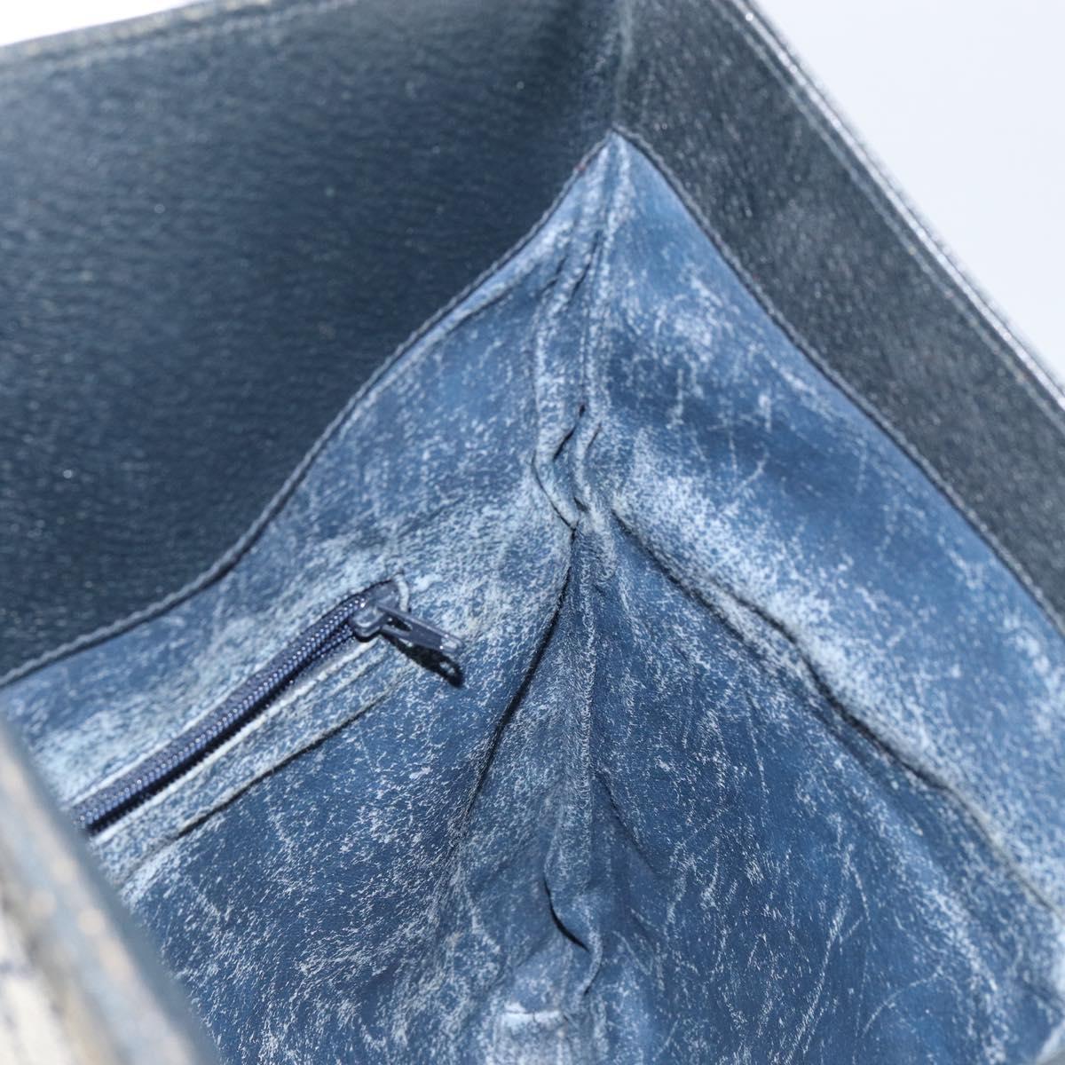 GUCCI GG Supreme Clutch Bag PVC Navy 89 02 075 Auth 121367