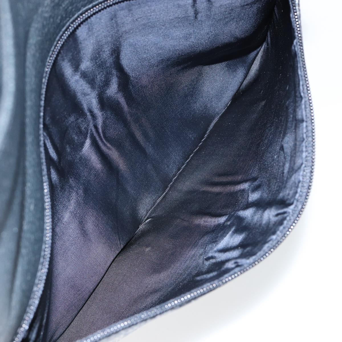 GUCCI GG Supreme Clutch Bag PVC Navy 89 02 075 Auth 121367