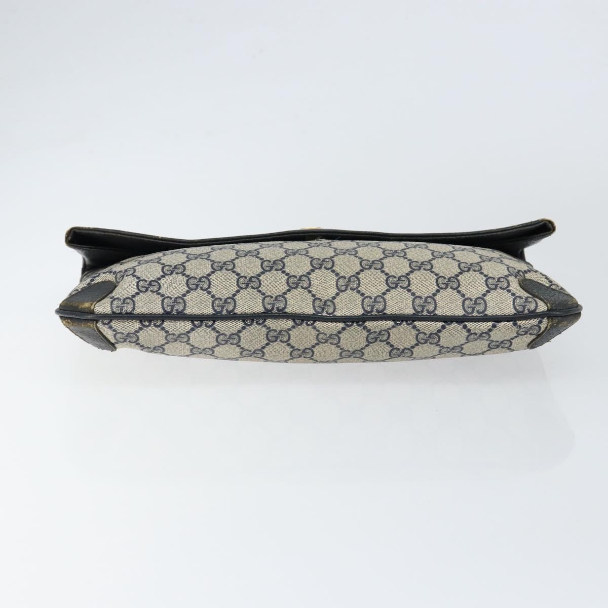 GUCCI GG Supreme Clutch Bag PVC Navy 89 02 075 Auth 121367