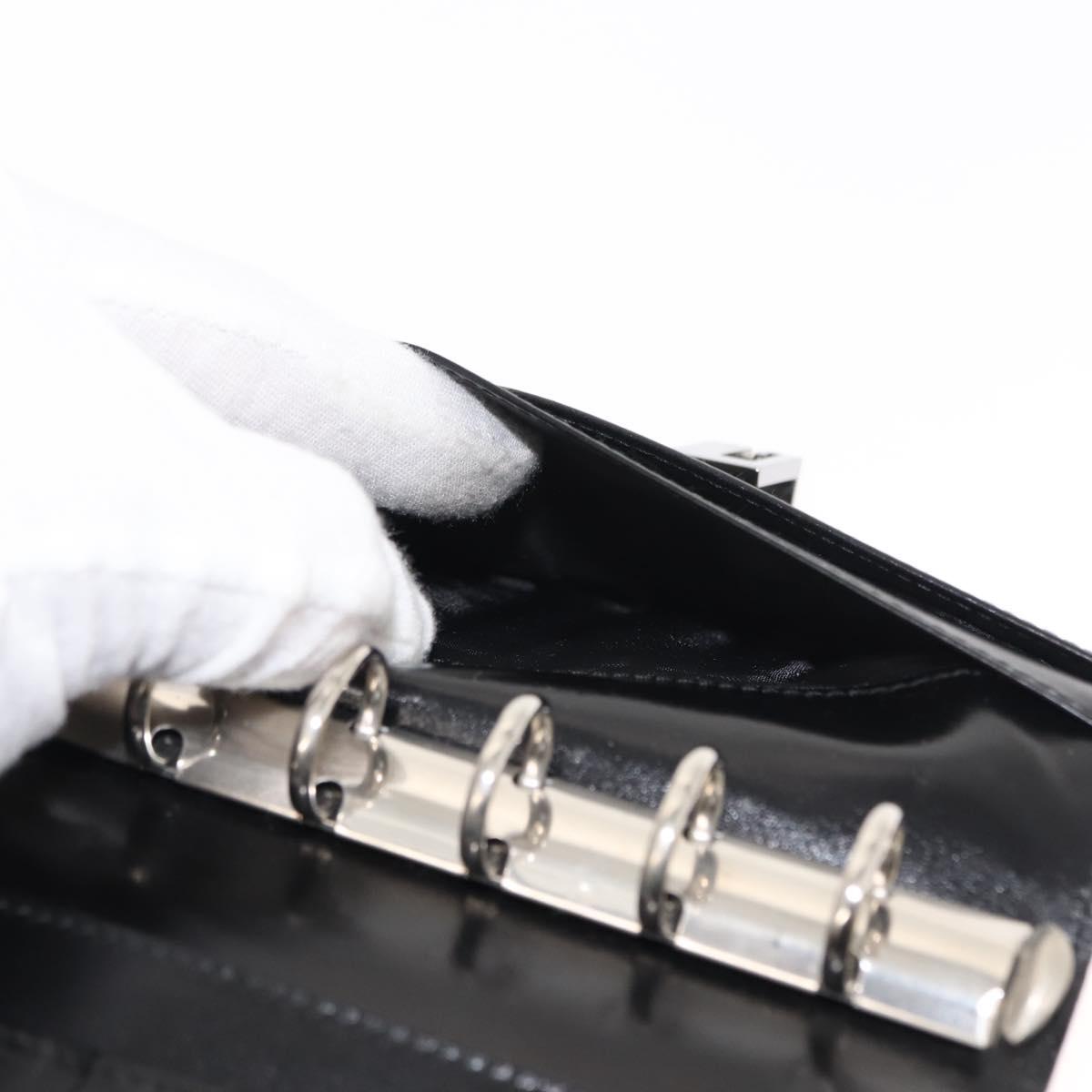 GUCCI Day Planner Cover Leather Black 031 2149 1015 Auth 121374
