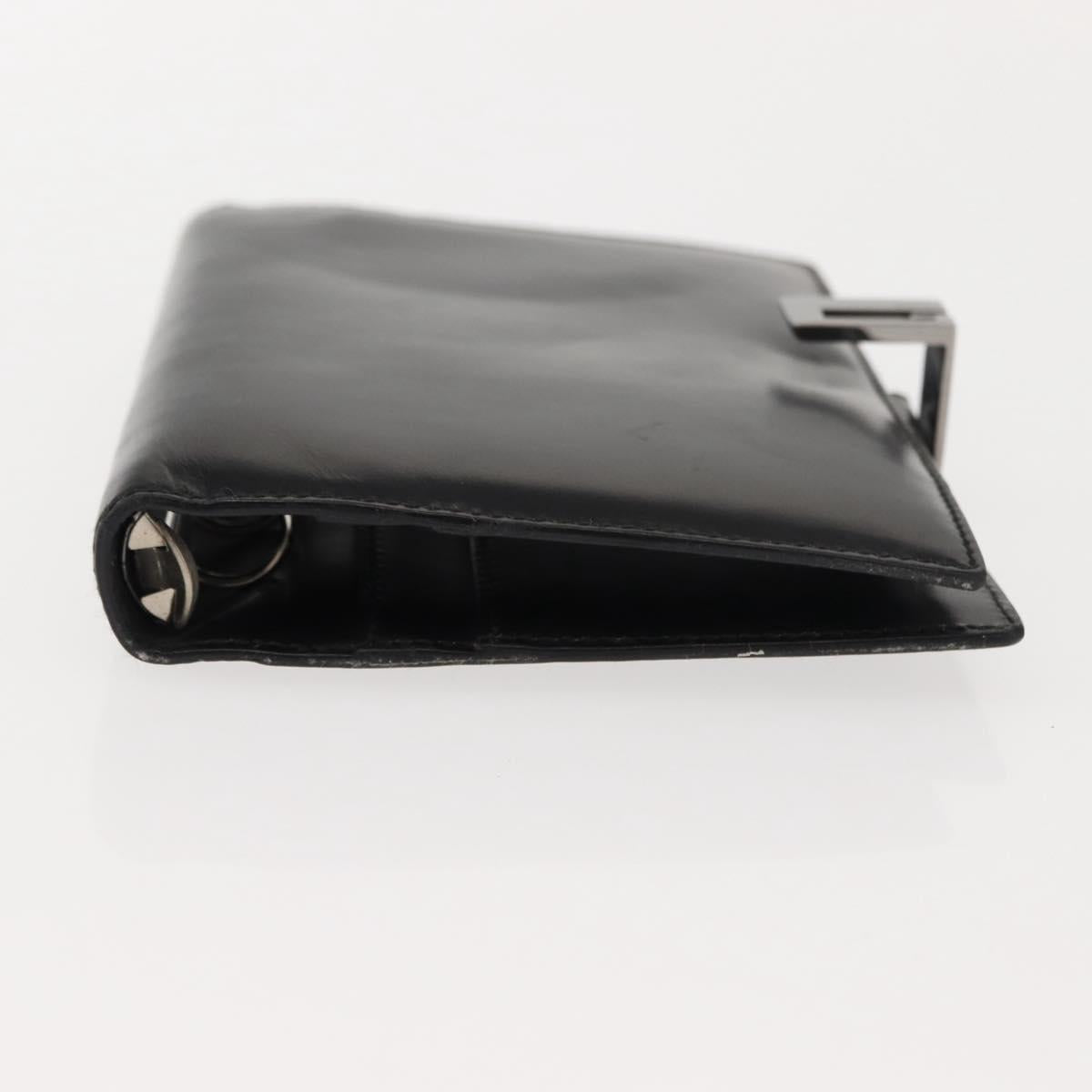 GUCCI Day Planner Cover Leather Black 031 2149 1015 Auth 121374
