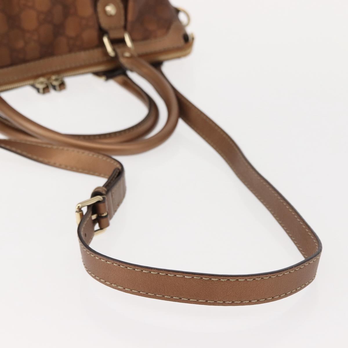 GUCCI GG Canvas Guccissima Bag Leather 2way Gold Metal brown 247902 Auth 121383