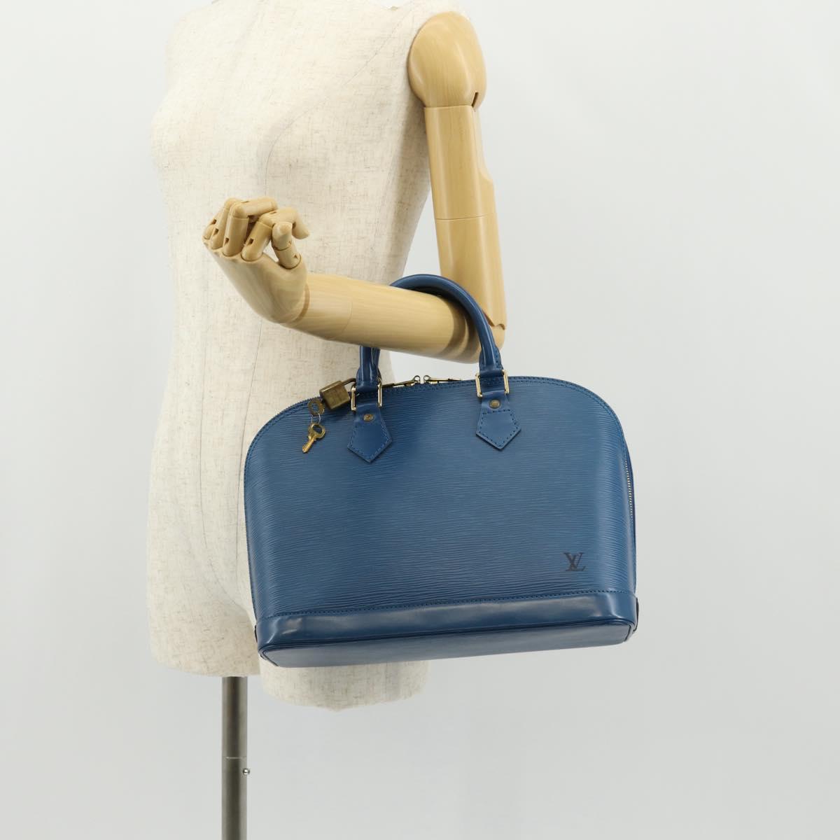 LOUIS VUITTON Epi Alma Hand Bag Toledo Blue M52145 LV Auth 121391V