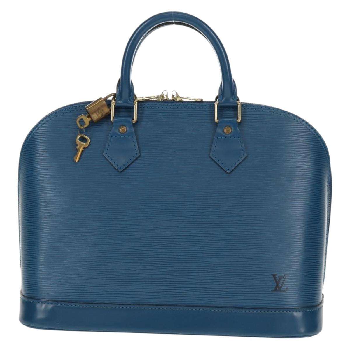 LOUIS VUITTON Epi Alma Hand Bag Toledo Blue M52145 LV Auth 121391V