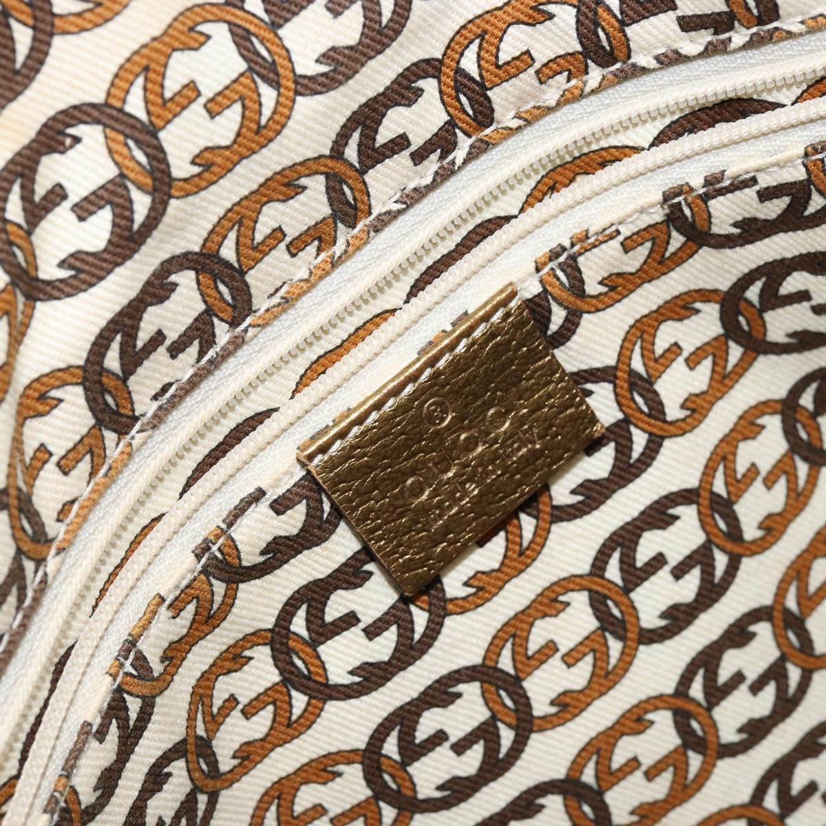 GUCCI GG Canvas Shoulder Bag Beige Gold 177052 Auth 121395