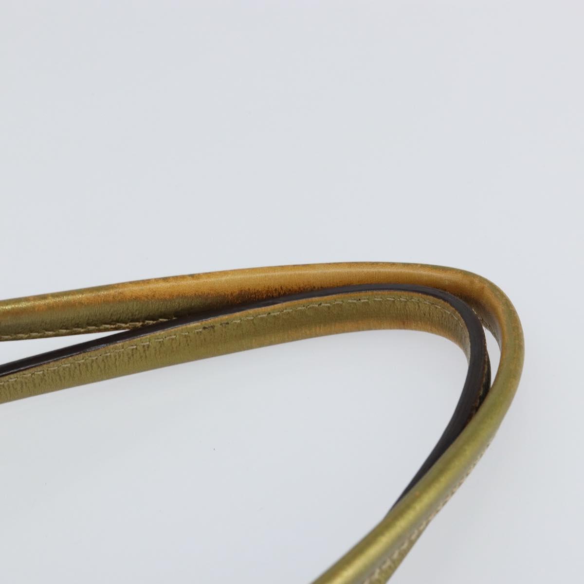 GUCCI GG Canvas Shoulder Bag Beige Gold 177052 Auth 121395