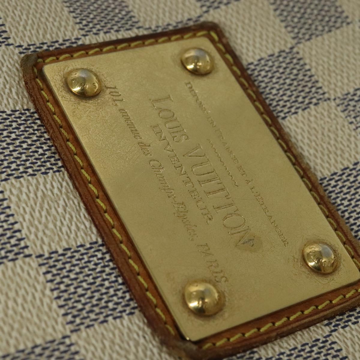 LOUIS VUITTON Damier Azur Galliera PM Shoulder Bag N55215 LV Auth 121403