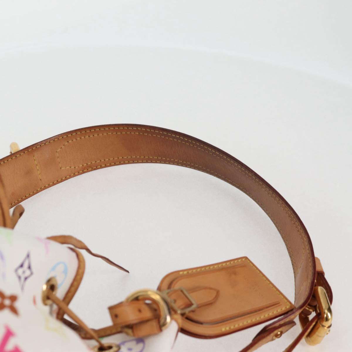 LOUIS VUITTON Monogram Multicolor Petit Noe Bag White M42229 LV Auth 121428M