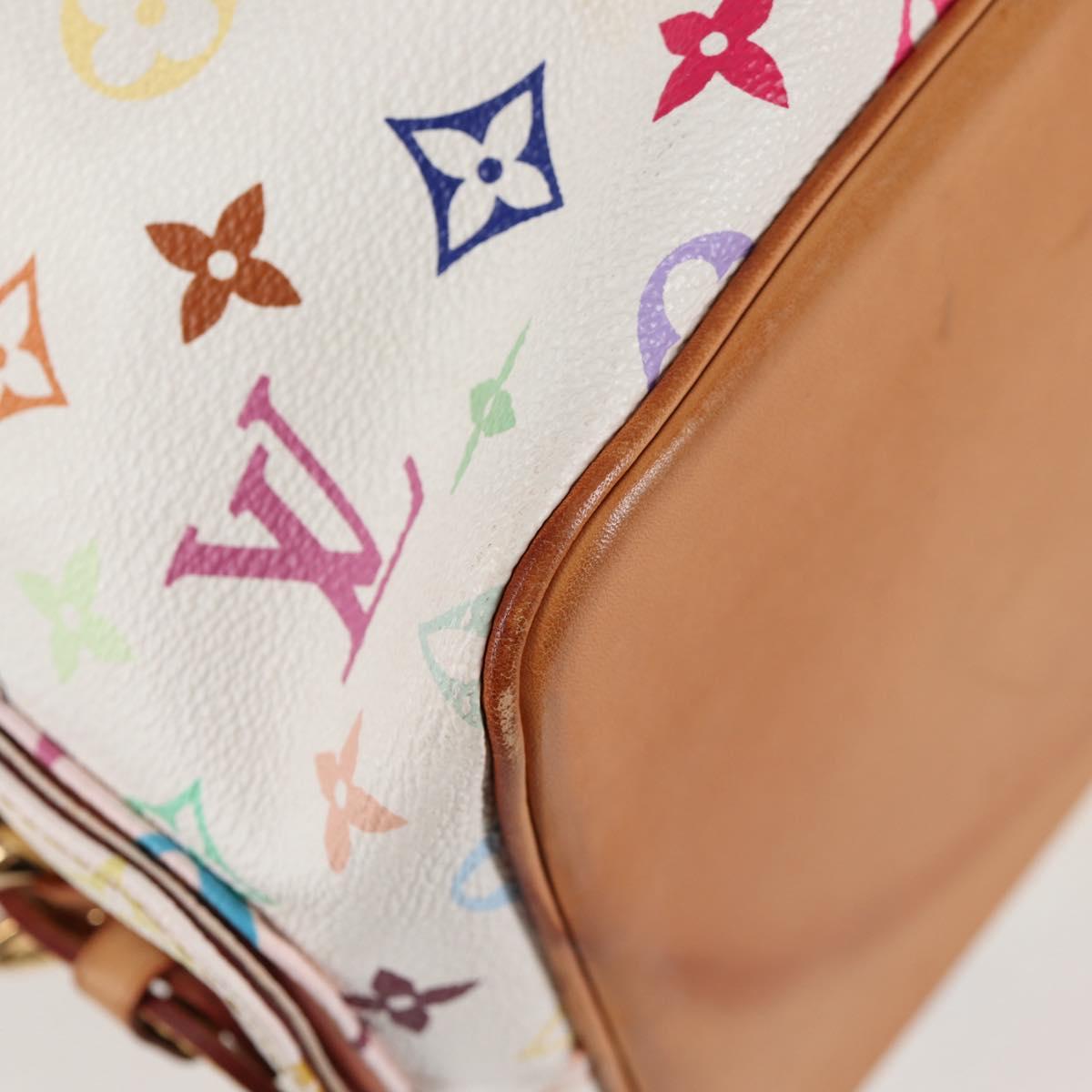 LOUIS VUITTON Monogram Multicolor Petit Noe Bag White M42229 LV Auth 121428AM