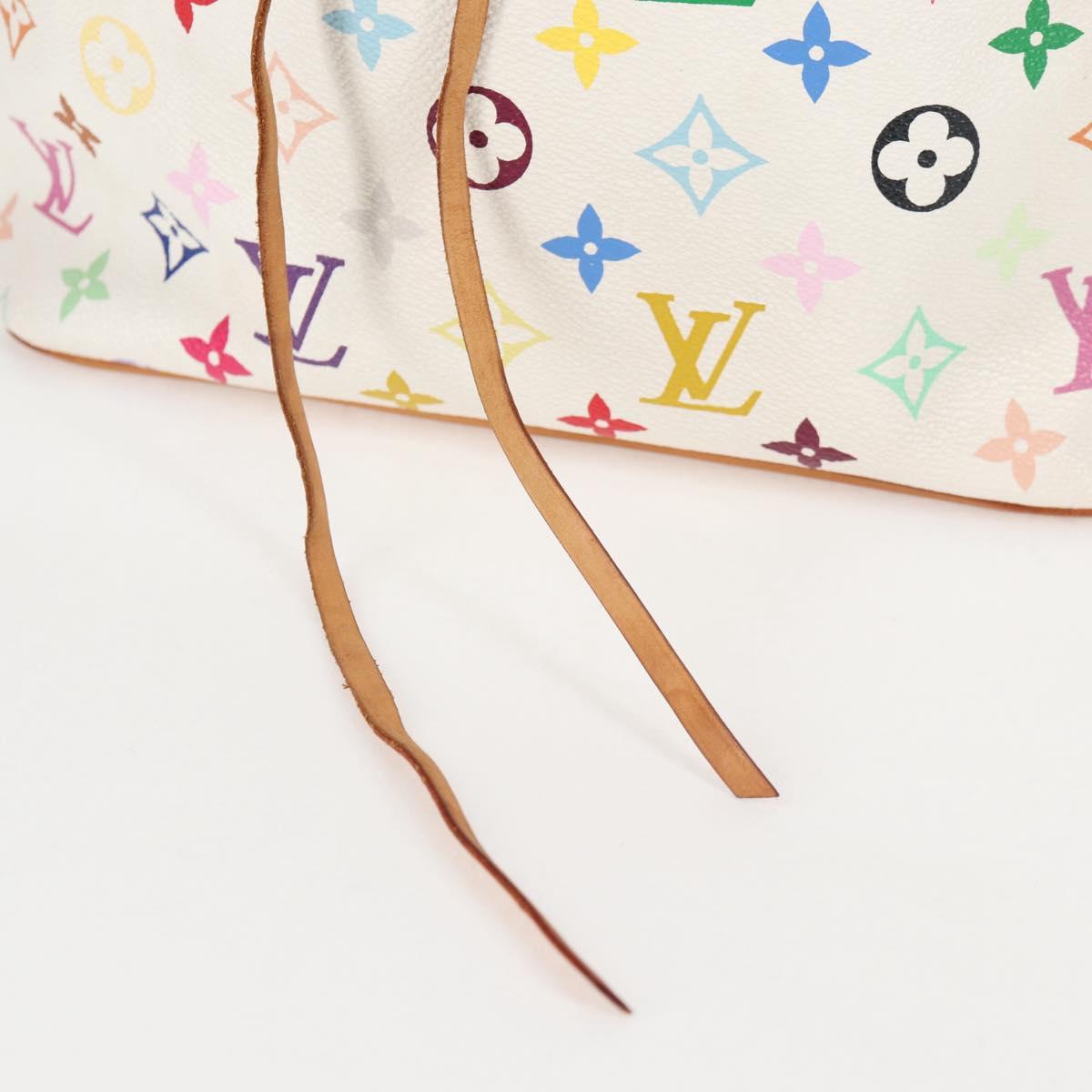 LOUIS VUITTON Monogram Multicolor Petit Noe Bag White M42229 LV Auth 121428AM