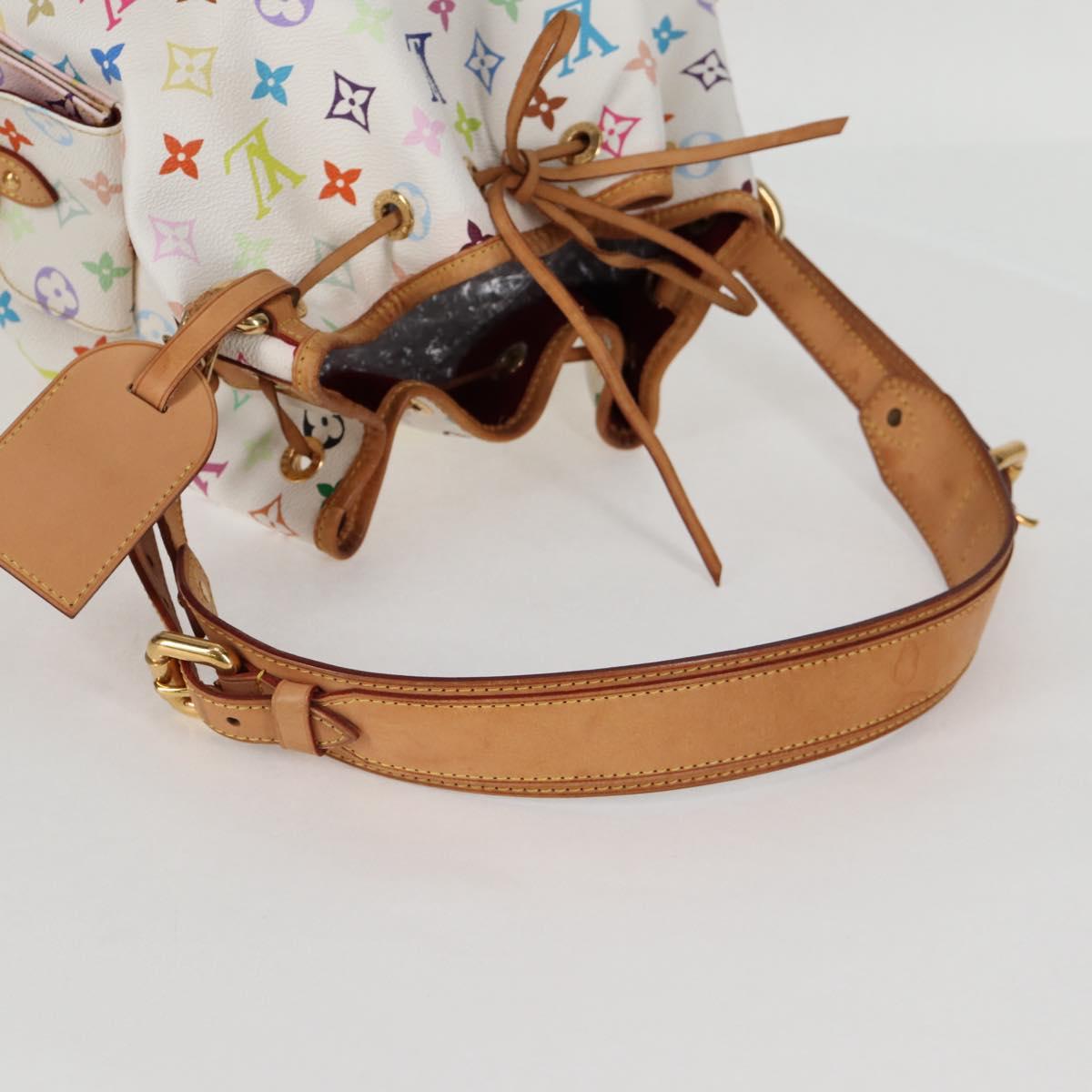 LOUIS VUITTON Monogram Multicolor Petit Noe Bag White M42229 LV Auth 121428AM