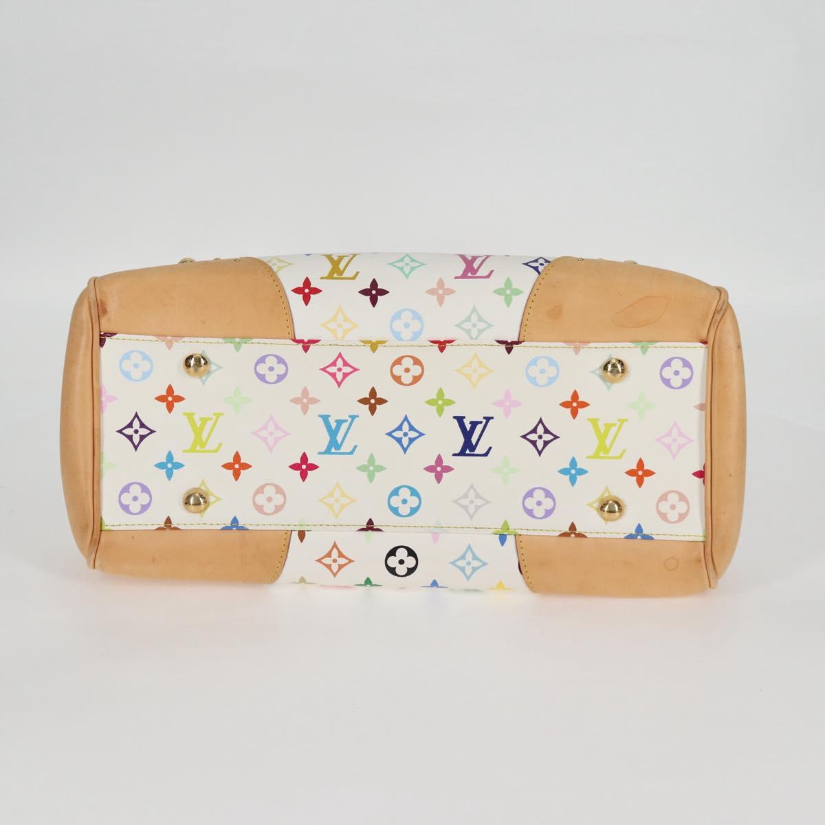 LOUIS VUITTON Monogram Multicolor Beverly GM Hand Bag White M40201 Auth 121429M