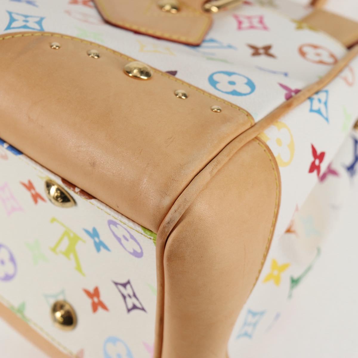 LOUIS VUITTON Monogram Multicolor Beverly GM Hand Bag White M40201 Auth 121429M