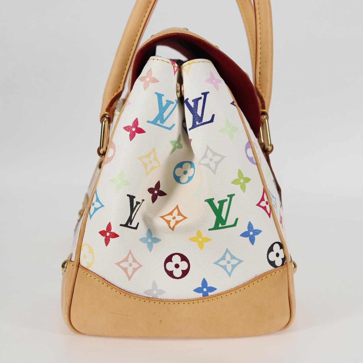 LOUIS VUITTON Monogram Multicolor Beverly GM Hand Bag White M40201 Auth 121429M